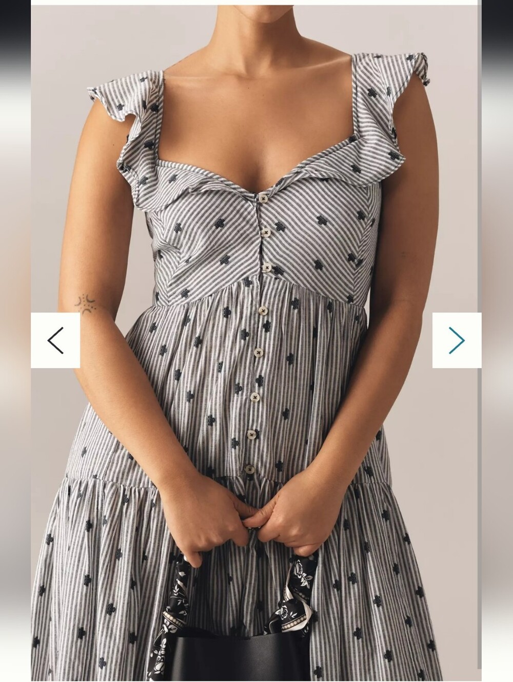 Anthropologie Pilcro Flutter-Sleeve Tiered Maxi Dress - Picture 9 of 13